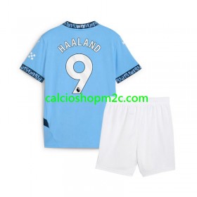 Manchester City Erling Haaland 9 Bambino Maglia Prima 2024/2025 Manica Corta